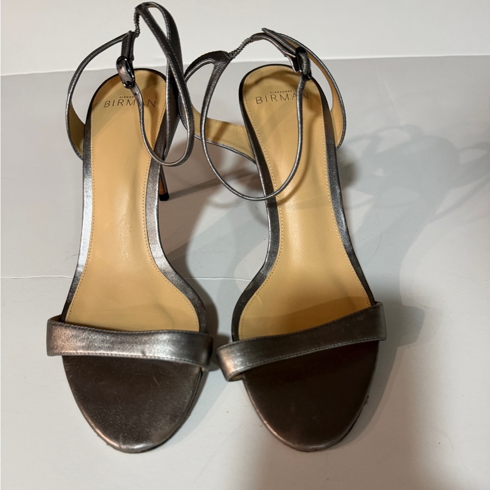 Alexandre Birman Willow 75 Metallic Leather Sandals Size 39